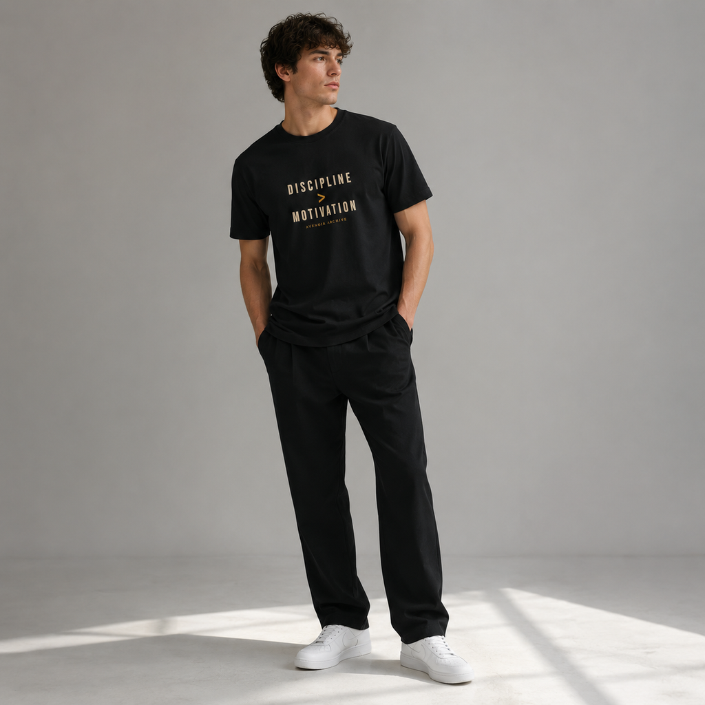 Discipline > Motivation Oversized Tee